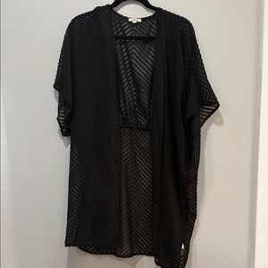 Maurices Black Sheer Kimono